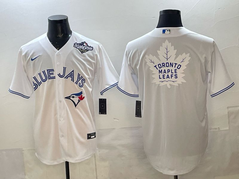 Men 2025 Toronto Blue Jays Blank White Game Nike MLB Jersey style 013->->
